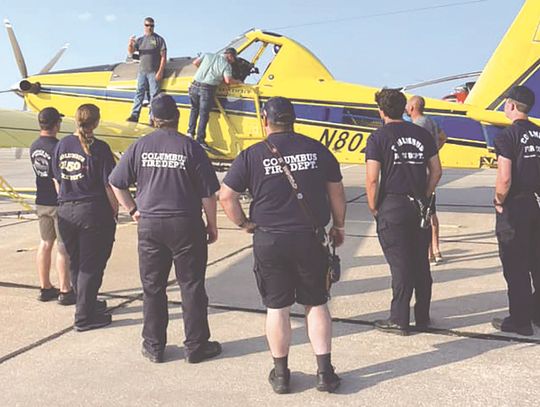 Humphrey fire and rescue at Mid-State Aviation safety clinic