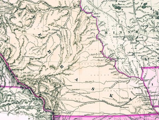 Nebraska Territory once stretched to Canada