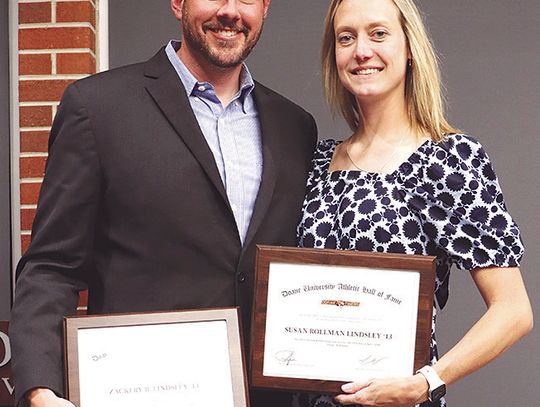 Zack and Susan (Rollman) Lindsley were inducted into the Doane University Athletics Hall of Fame Saturday evening