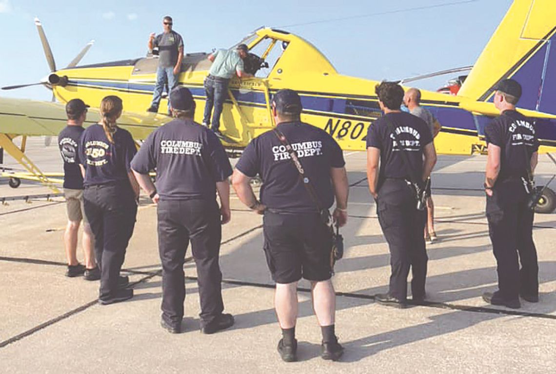 Humphrey fire and rescue at Mid-State Aviation safety clinic